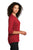LK750 Port Authority  Ladies UV Choice Pique Henley - Red