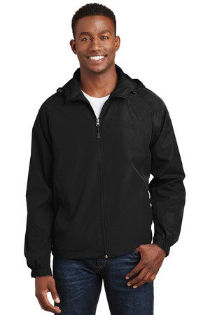 Sport Tek Hooded Raglan Jacket. JST73