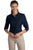 L562 Port Authority® - Ladies Silk Touch™ 3/4-Sleeve Polo - LogoShirtsWholesale                                                                                                     
 - 6