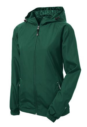 Sport Tek Ladies Colorblock Hooded Raglan Jacket. LST76