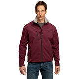 PORT-TLJ790-Cardinal Red-Chrome : Port Authority TLJ790 Tall Glacier Soft Shell Jacket -Cardinal Red/Chrome