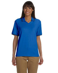 Royal Blue Premium Performance DryFit Collar T-shirt With White Tipping