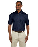 M500S Harriton Men's Easy Blend™ Short-Sleeve Twill Shirt with Stain-Release - LogoShirtsWholesale                                                                                                     
 - 1