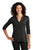 LK750 Port Authority  Ladies UV Choice Pique Henley - Black