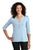 LK750 Port Authority  Ladies UV Choice Pique Henley - Cloud Blue