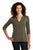 LK750 Port Authority  Ladies UV Choice Pique Henley - Deep Olive