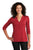 LK750 Port Authority  Ladies UV Choice Pique Henley - Red