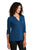 LK750 Port Authority  Ladies UV Choice Pique Henley - True Blue