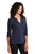 LK750 Port Authority  Ladies UV Choice Pique Henley - Navy