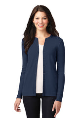 LM1008 Port Authority® Ladies Concept Stretch Button-Front Cardigan - NAVY