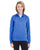 8618W UltraClub Ladies' Cool & Dry Heathered Performance Quarter-Ziper-Zip - ROYAL HEATHER