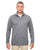 8618 UltraClub Men's Cool & Dry Heathered Performance Quarter-Zip -CHARCOAL HEATHER