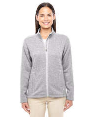 DG793W Devon & Jones Ladies' Bristol Full-Zip Sweater Fleece - GREY HEATHER