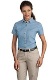 LSP11  Ladies Short Sleeve Value Denim - LogoShirtsWholesale                                                                                                     
 - 1