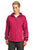 Sport-Tek® Ladies Colorblock Hooded Raglan Jacket. LST76 - PINK RASPBERRY