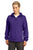 Sport-Tek® Ladies Colorblock Hooded Raglan Jacket. LST76 - PURPLE