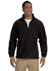 M990 Harriton Men's 8 oz. Full-Zip Fleece - BLACK