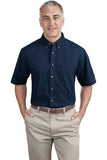 SP11 Port & Company Short Sleeve Denim Shirt - LogoShirtsWholesale                                                                                                     
 - 1