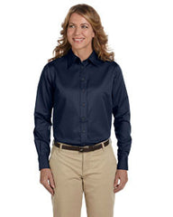 M500W Harriton Women's Long Sleeve Twill - LogoShirtsWholesale                                                                                                     
 - 1